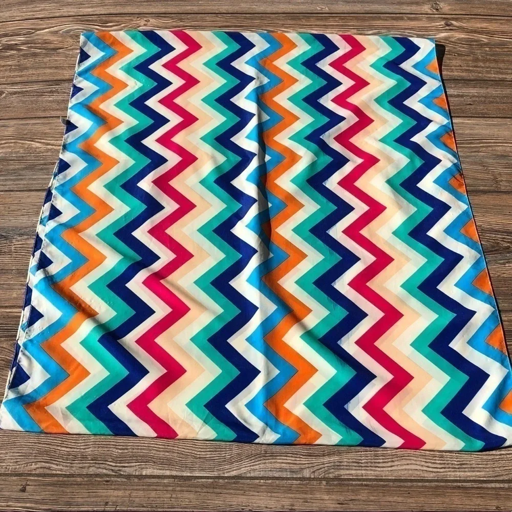 MULTI Color Summer Rainbow Chevron Infinity Loop Scarf